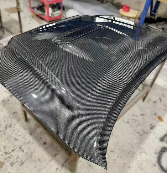 Toyota Tacoma TR Style Carbon Fiber Vented Hood Bonnet with Hood Scoop
