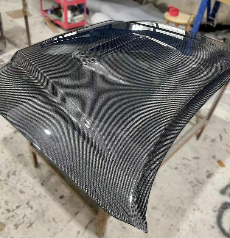 Toyota Tacoma TR Style Carbon Fiber Vented Hood Bonnet with Hood Scoop