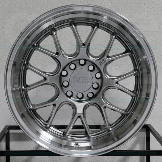 F1R F21 19x8.5 +35 5x114.3/5x120 Gunmetal Machined Lip – Set of 2 Wheels (Fits 2019 Toyota Camry LE)